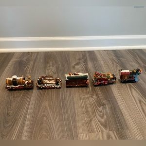 World Bazaar North Pole Express Teddy Bear Train 1995 Christmas 5 Boxcars